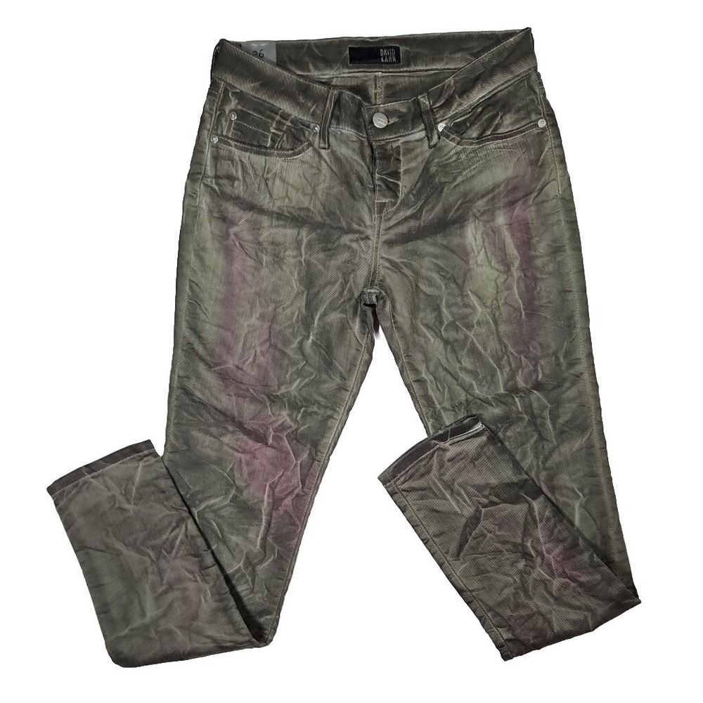 David Kahn Womens Green Ankle Skinny Jeans Size 26 NWT‎